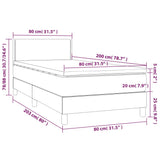 Sommier à lattes de lit avec matelas Gris 80x200 cm Similicuir