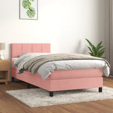 Sommier à lattes de lit avec matelas Rose 90x190 cm Velours