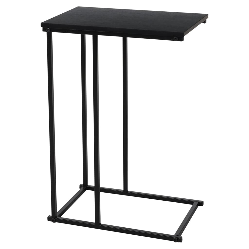 H&S Collection Table d'appoint avec dessus en MDF noir