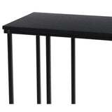 H&S Collection Table d'appoint avec dessus en MDF noir