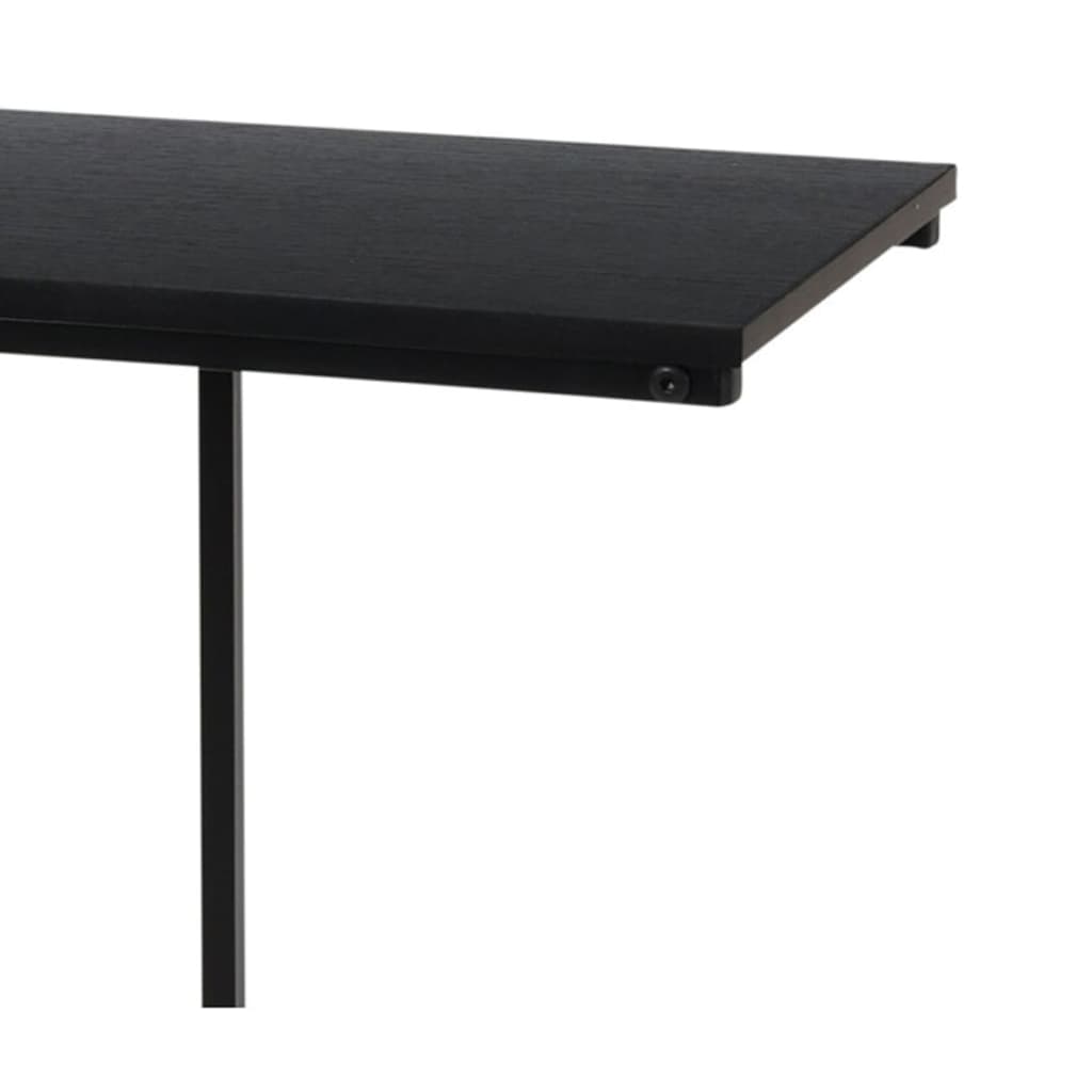 H&S Collection Table d'appoint avec dessus en MDF noir