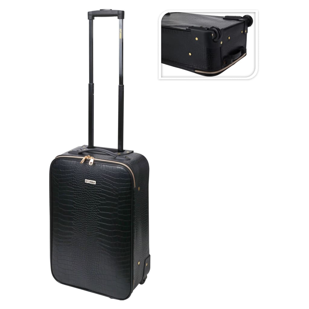 ProWorld Crocodile Design Suitcase 28 L Black