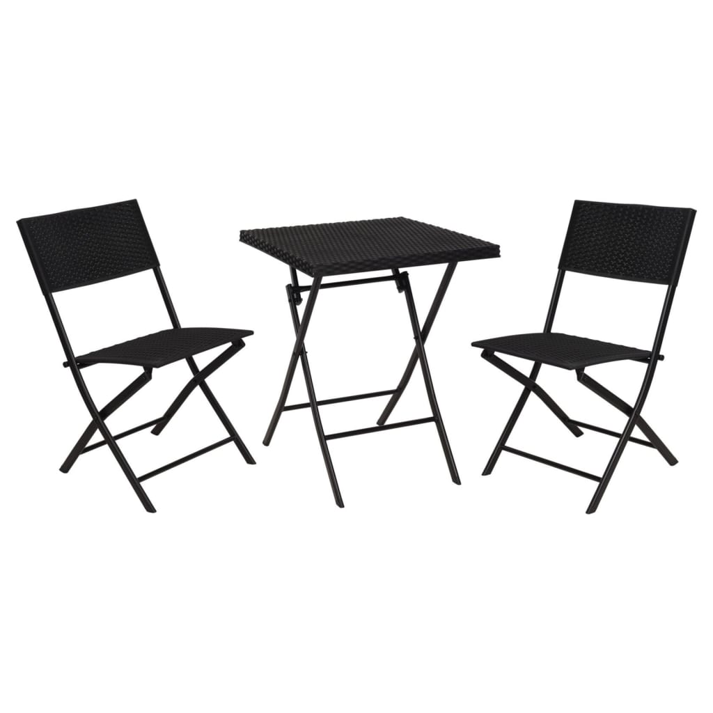 ProGarden Ensemble de bistro de jardin 3 pcs motif de l'osier