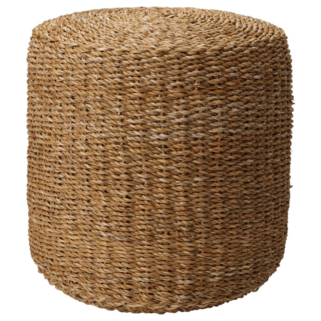 Home&amp;Styling Natürlicher runder Pouf Ø40x38 cm Seegras