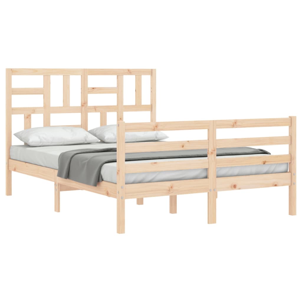 Cadre de lit sans matelas 140x200 cm bois massif