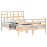 Cadre de lit sans matelas 140x200 cm bois massif