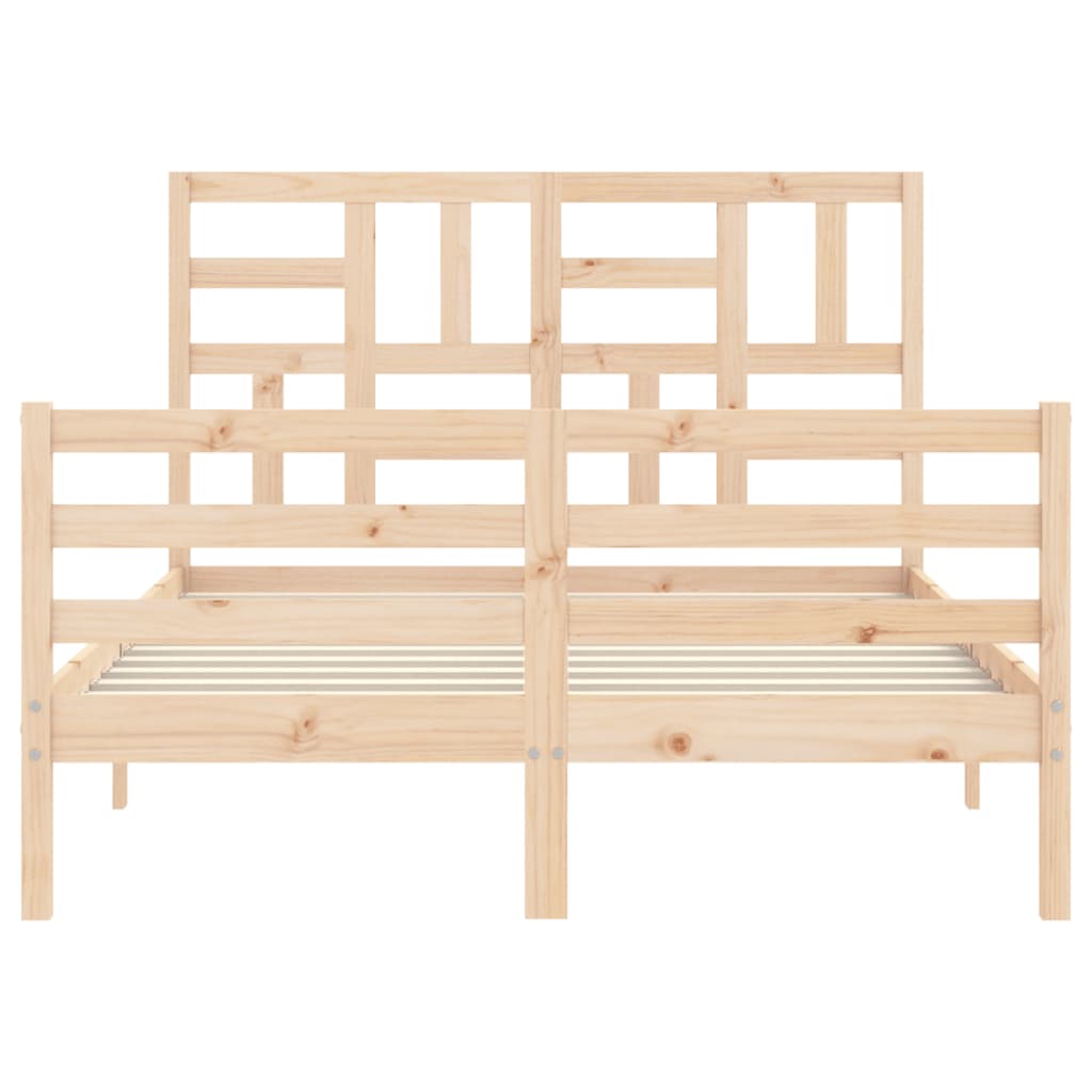 Cadre de lit sans matelas 140x200 cm bois massif