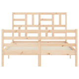 Cadre de lit sans matelas 140x200 cm bois massif