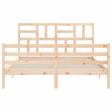 Bed frame without mattress 160x200 cm solid wood