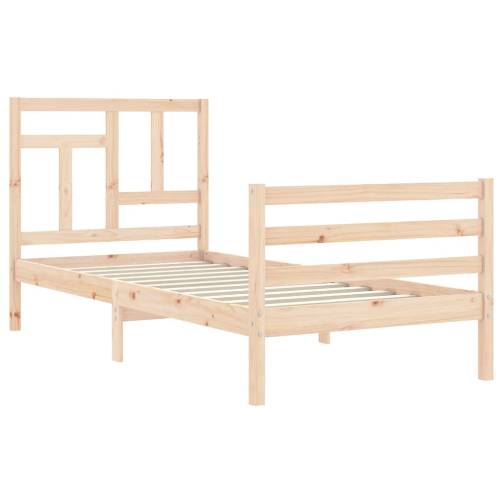 Cadre de lit sans matelas bois massif