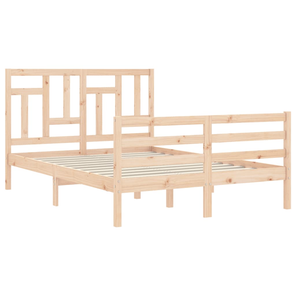 Cadre de lit sans matelas bois massif