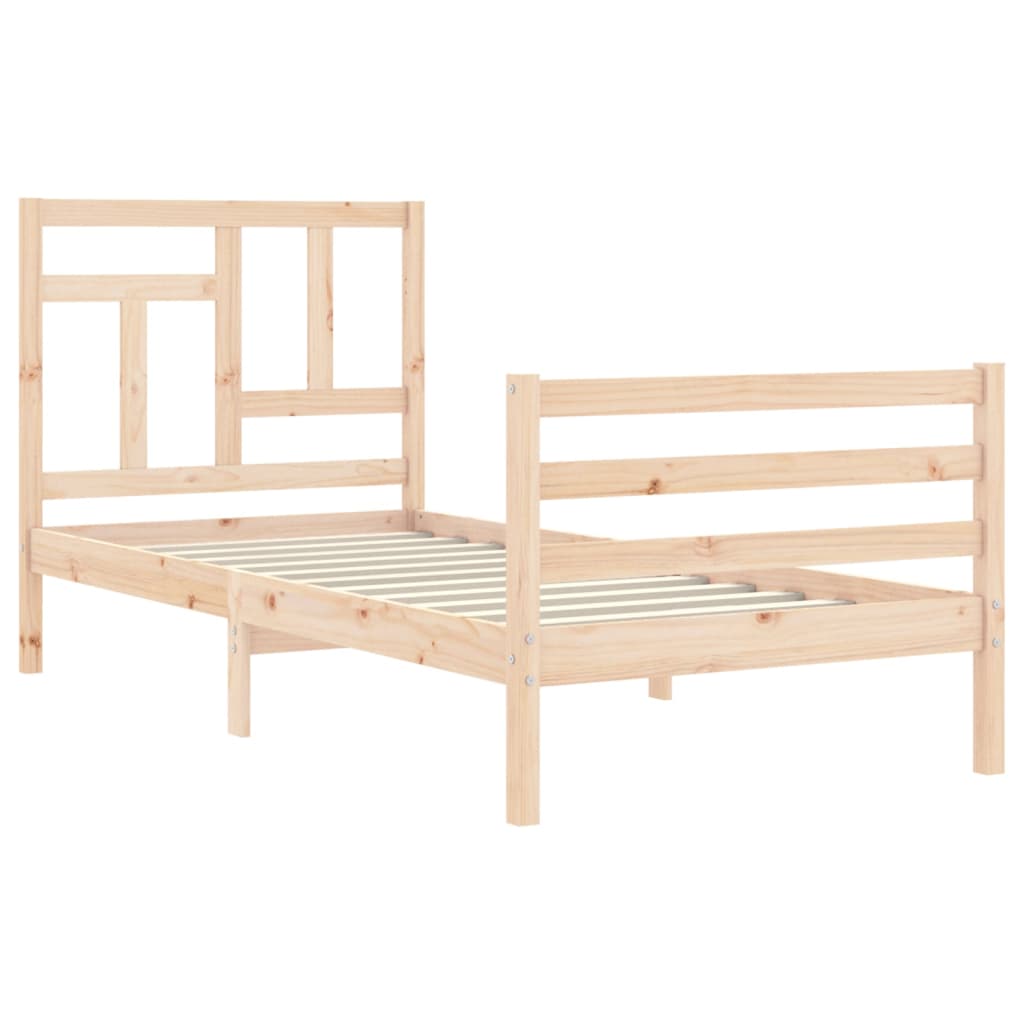 Cadre de lit sans matelas 90x200 cm bois massif