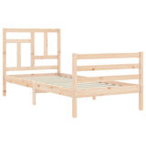 Cadre de lit sans matelas 90x200 cm bois massif