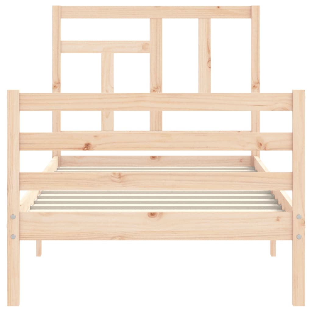 Cadre de lit sans matelas 90x200 cm bois massif