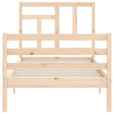 Cadre de lit sans matelas 90x200 cm bois massif