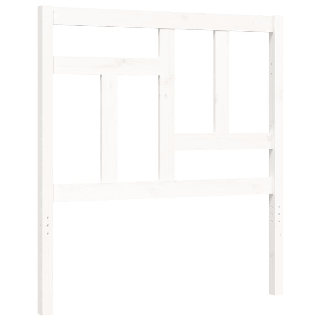 Cadre de lit sans matelas blanc 90x200 cm bois massif