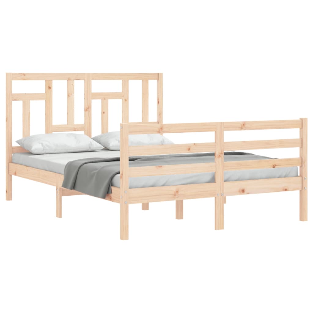 Cadre de lit sans matelas 120x200 cm bois massif