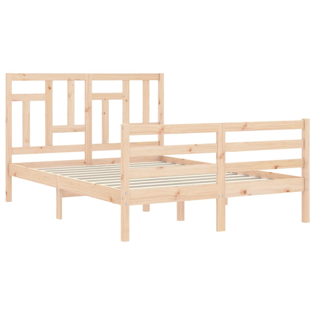 Cadre de lit sans matelas 120x200 cm bois massif