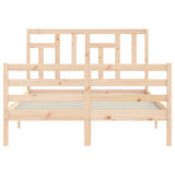 Cadre de lit sans matelas 120x200 cm bois massif