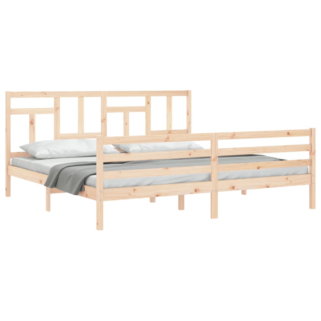 Cadre de lit sans matelas bois massif