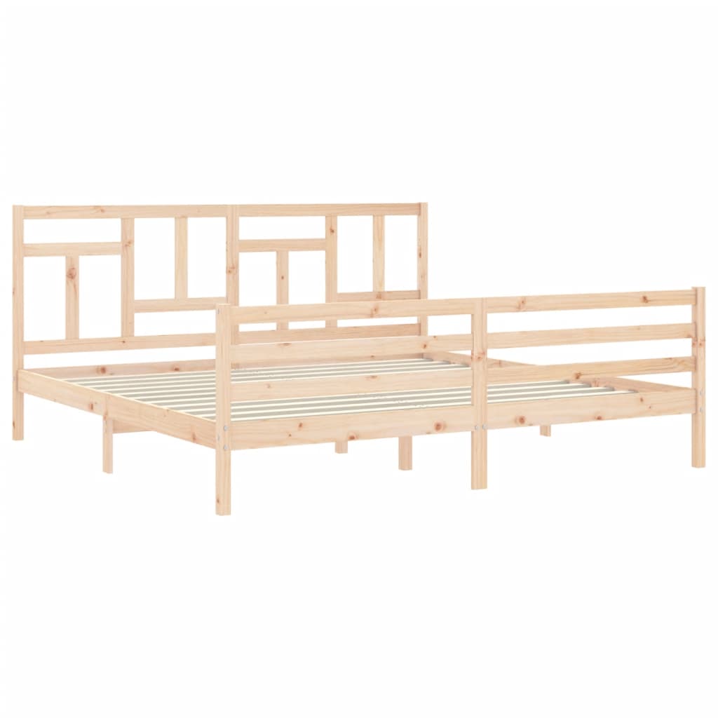 Cadre de lit sans matelas bois massif