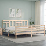 Cadre de lit sans matelas 200x200 cm bois massif