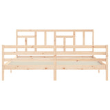 Cadre de lit sans matelas 200x200 cm bois massif