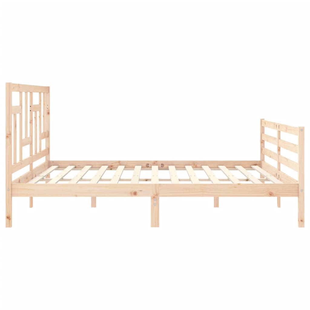 Cadre de lit sans matelas 200x200 cm bois massif