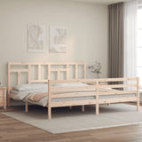 Cadre de lit sans matelas 200x200 cm bois massif