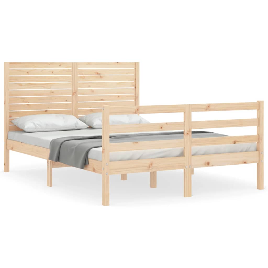 Cadre de lit sans matelas bois massif