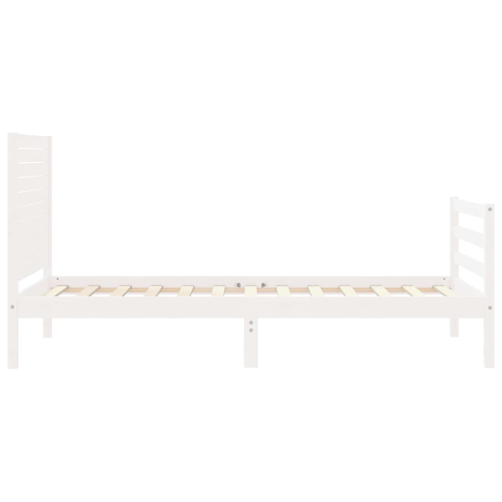 Cadre de lit sans matelas blanc 100x200 cm bois massif