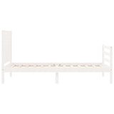 Cadre de lit sans matelas blanc 100x200 cm bois massif