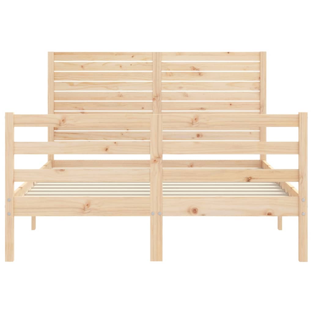 Cadre de lit sans matelas 120x200 cm bois massif