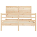 Cadre de lit sans matelas 120x200 cm bois massif