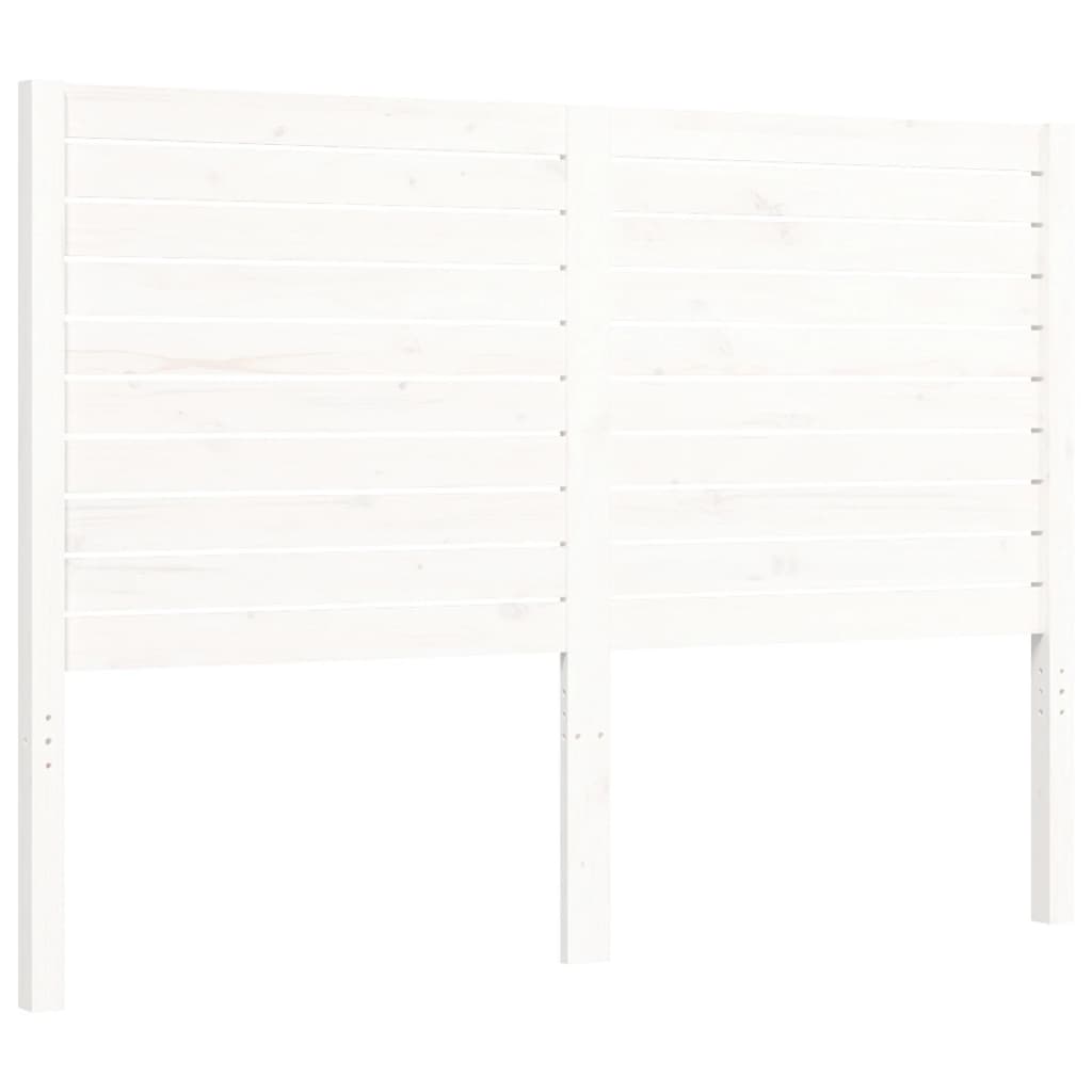 Cadre de lit sans matelas blanc 120x200 cm bois massif