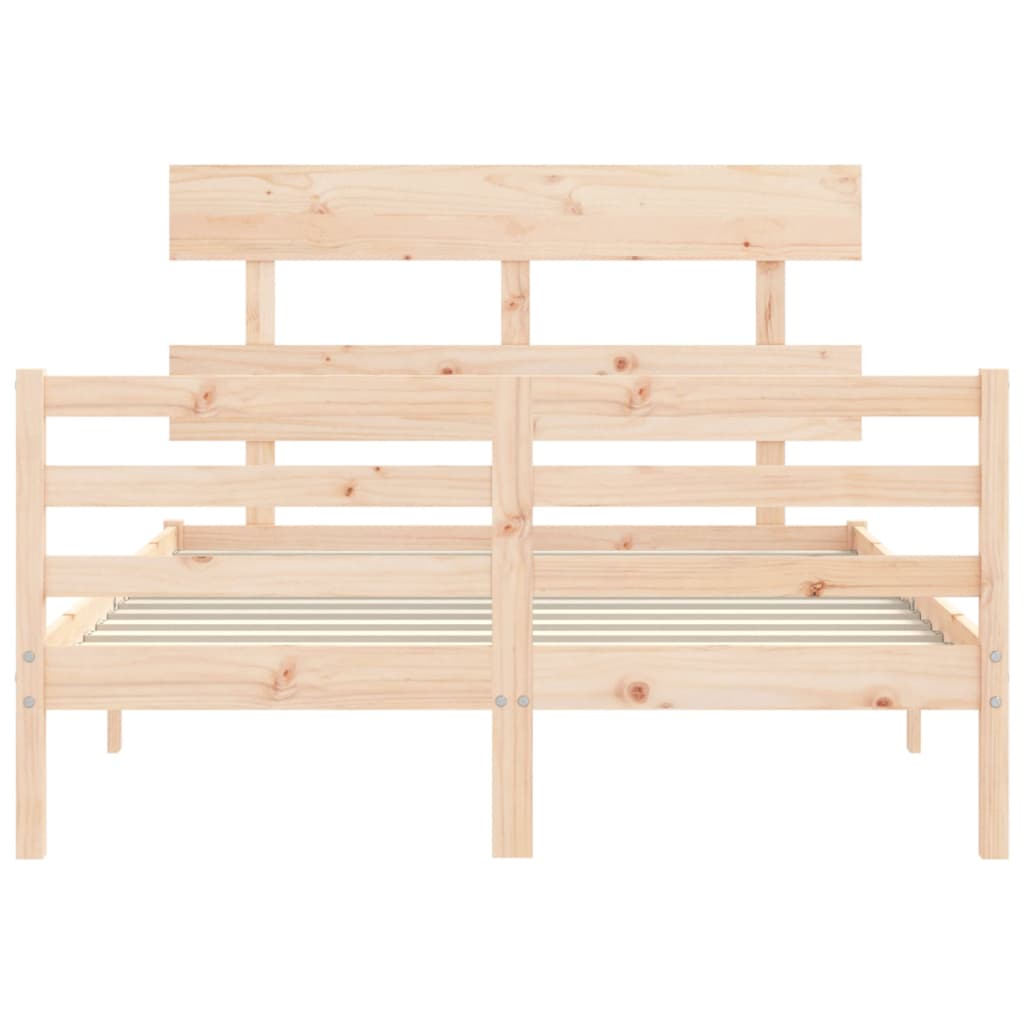 Cadre de lit sans matelas 140x190 cm bois massif