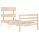 Cadre de lit sans matelas 90x200 cm bois massif