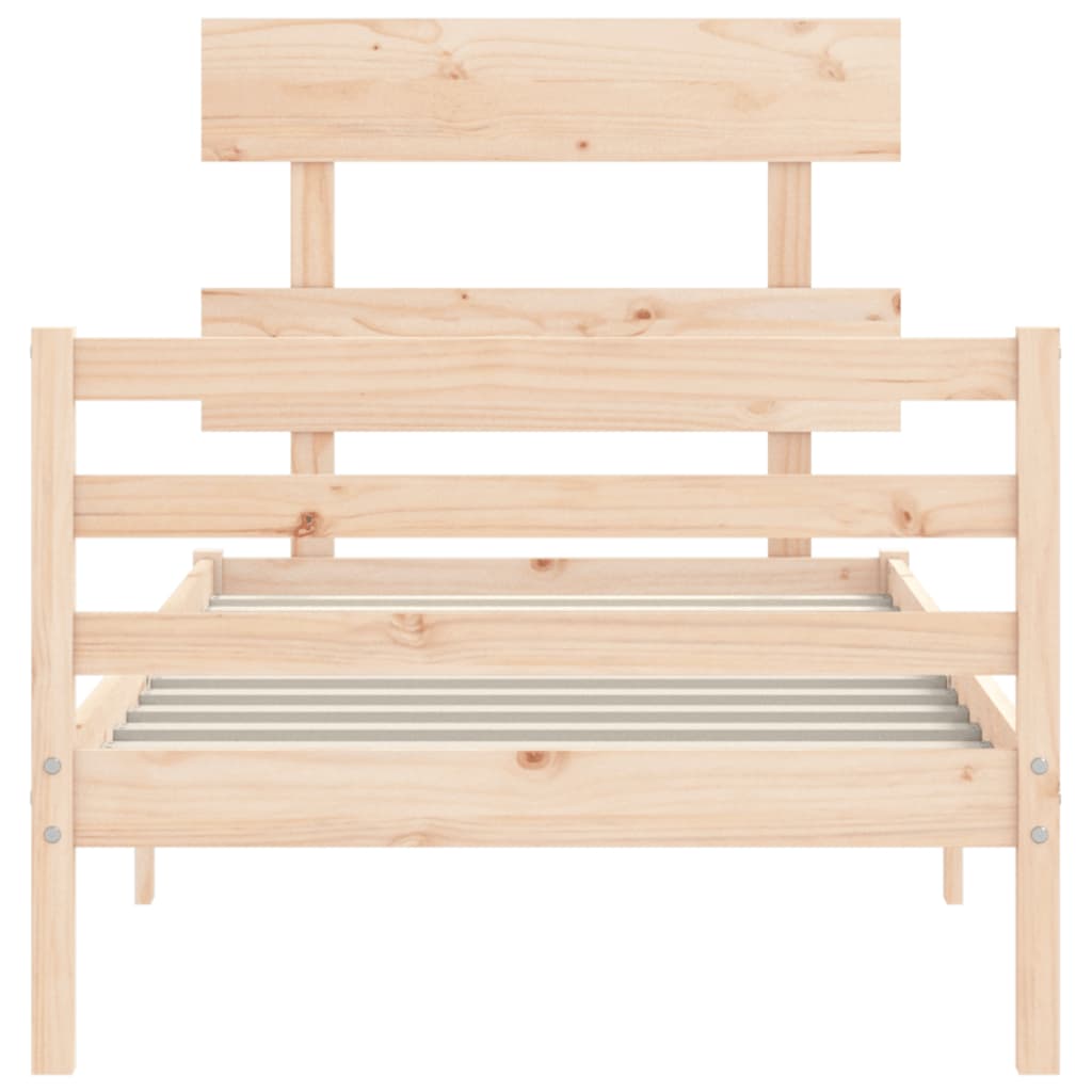 Cadre de lit sans matelas 90x200 cm bois massif