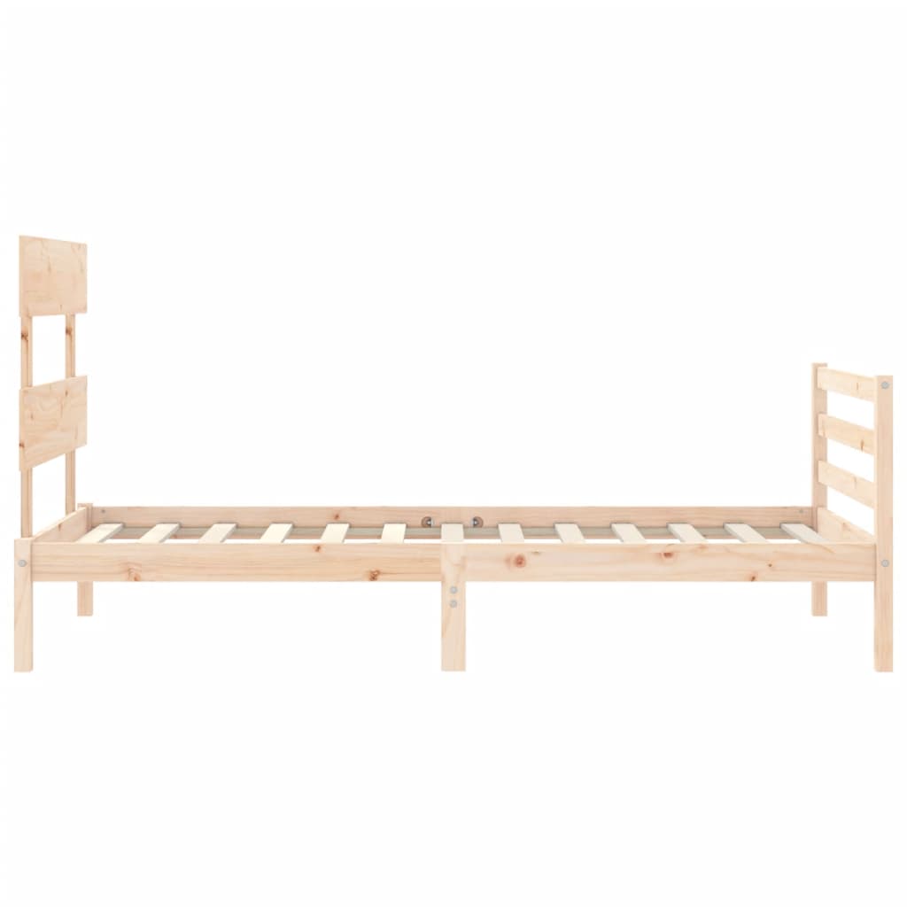 Cadre de lit sans matelas 90x200 cm bois massif