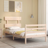 Cadre de lit sans matelas 90x200 cm bois massif