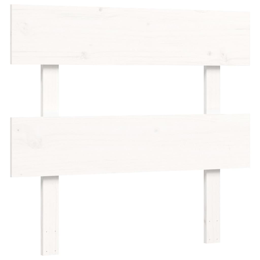 Bed frame without mattress white 90x200 cm solid wood