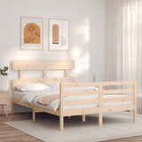 Cadre de lit sans matelas 120x200 cm bois massif