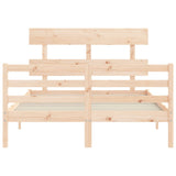 Cadre de lit sans matelas 120x200 cm bois massif