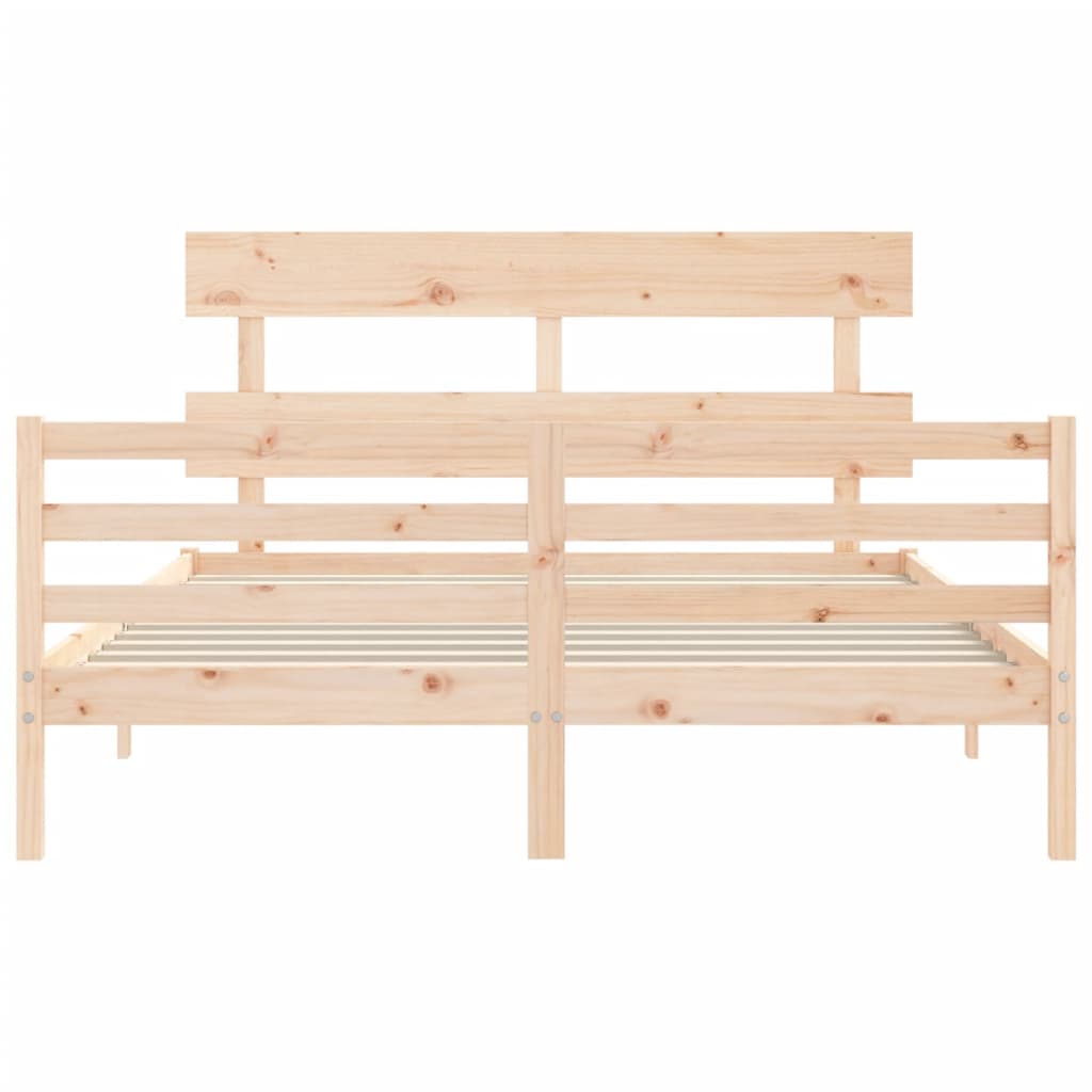 Bed frame without mattress 160x200 cm solid wood