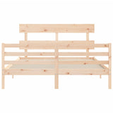 Bed frame without mattress 160x200 cm solid wood