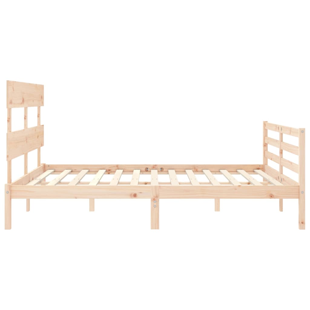 Bed frame without mattress 160x200 cm solid wood