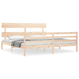 Cadre de lit sans matelas bois massif