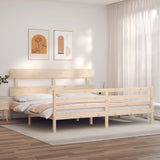 Cadre de lit sans matelas 200x200 cm bois massif