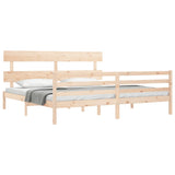 Cadre de lit sans matelas 200x200 cm bois massif