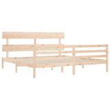 Cadre de lit sans matelas 200x200 cm bois massif